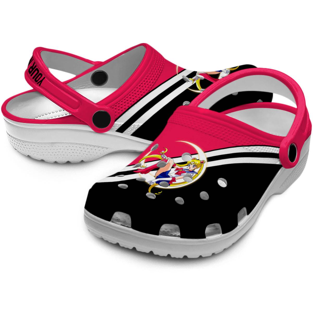 Merchidea Sailor Moon Anime Crocs Crocband Clogs Shoes Comfortable For Men Women and Kids