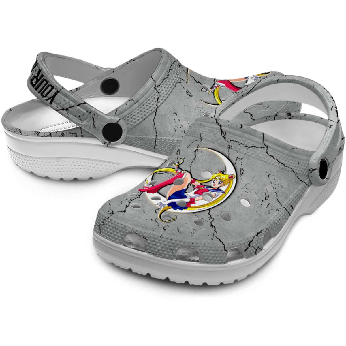 Merchidea Sailor Moon Anime Crocs Crocband Clogs Shoes Comfortable For Men Women and Kids
