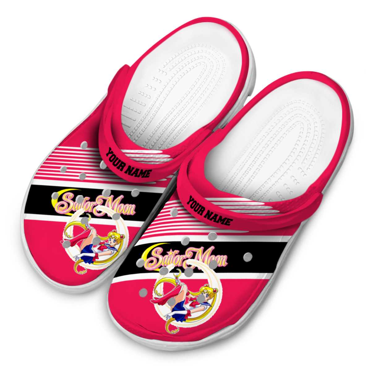 Merchidea Sailor Moon Anime Crocs Crocband Clogs Shoes Comfortable For Men Women and Kids