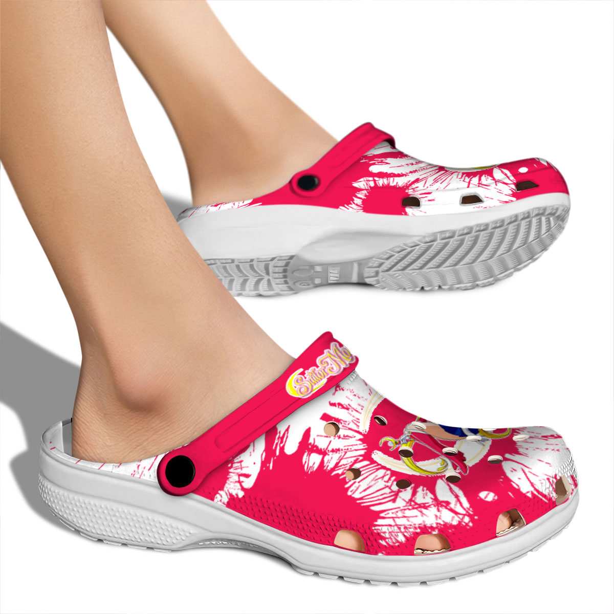 Merchidea Sailor Moon Anime Crocs Crocband Clogs Shoes Comfortable For Men Women and Kids