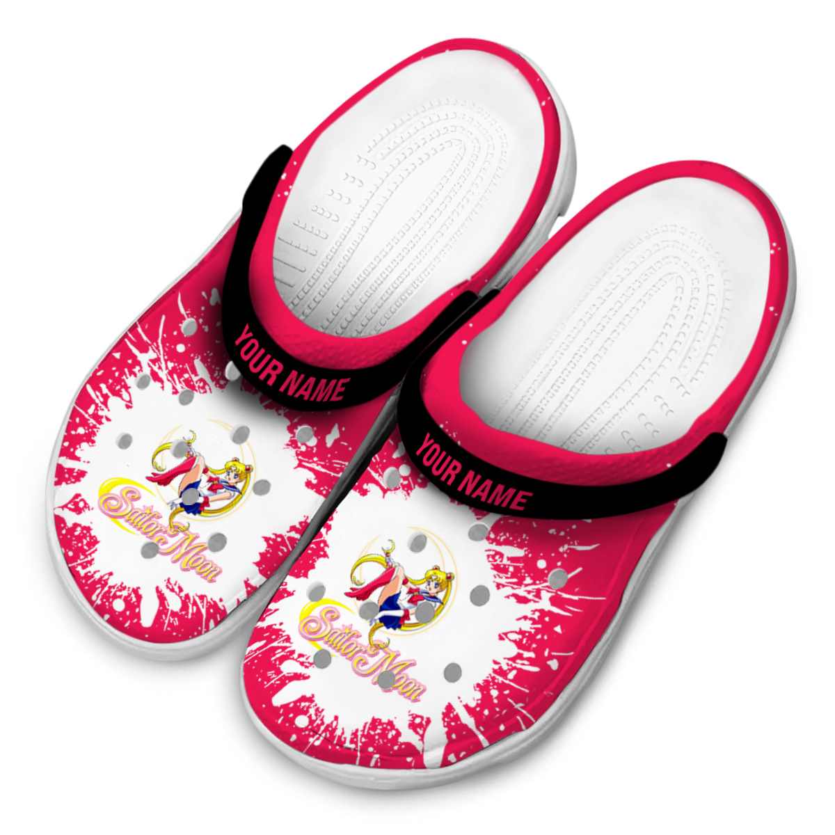 Merchidea Sailor Moon Anime Crocs Crocband Clogs Shoes Comfortable For Men Women and Kids