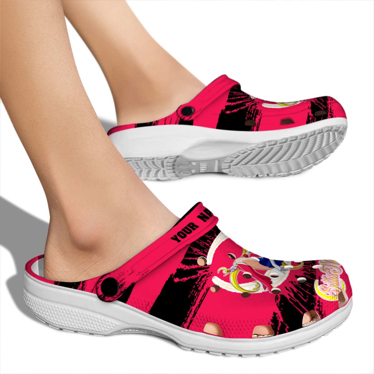 Merchidea Sailor Moon Anime Crocs Crocband Clogs Shoes Comfortable For Men Women and Kids