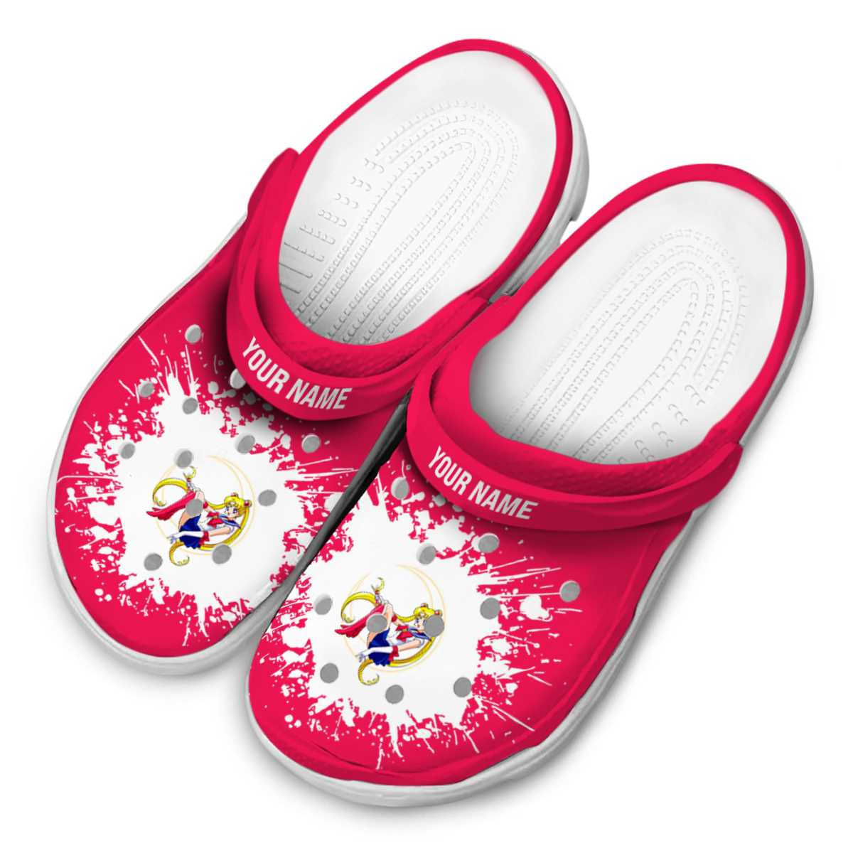 Merchidea Sailor Moon Anime Crocs Crocband Clogs Shoes Comfortable For Men Women and Kids
