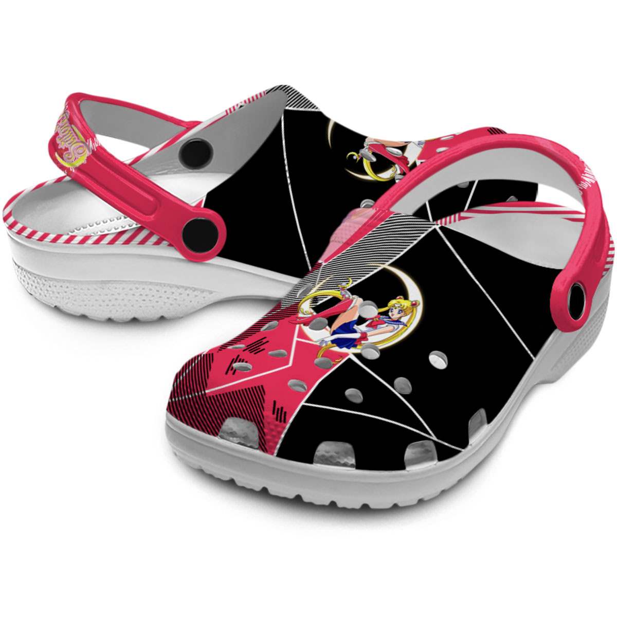 Merchidea Sailor Moon Anime Crocs Crocband Clogs Shoes Comfortable For Men Women and Kids