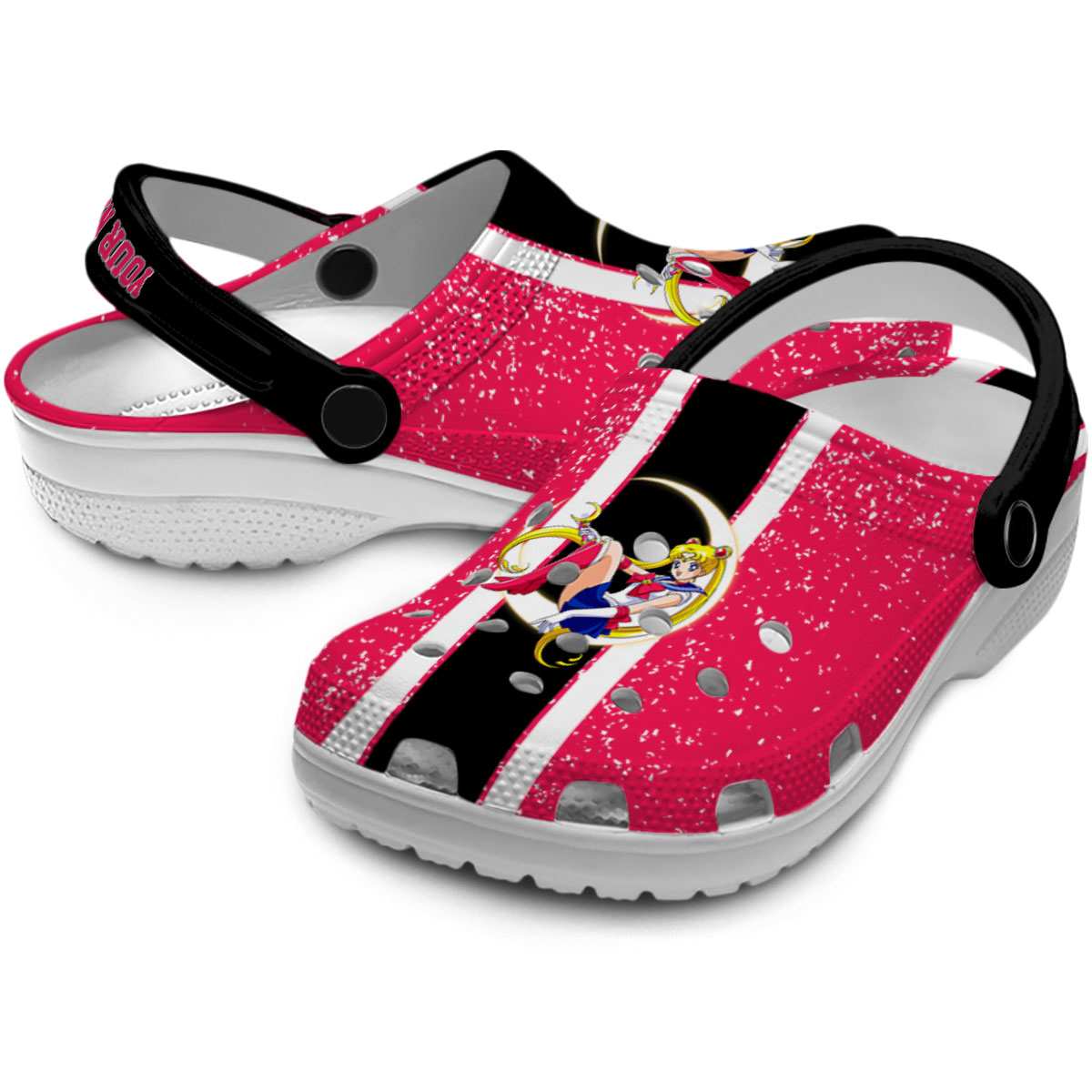 Merchidea Sailor Moon Anime Crocs Crocband Clogs Shoes Comfortable For Men Women and Kids