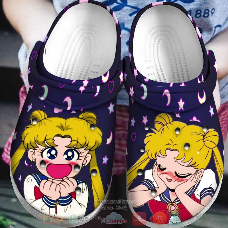 Merchidea Sailor Moon Anime Crocs Crocband Clogs Shoes Comfortable For Men Women and Kids