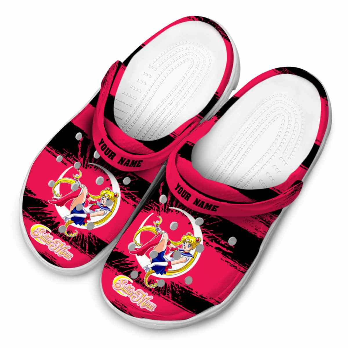 Merchidea Sailor Moon Anime Crocs Crocband Clogs Shoes Comfortable For Men Women and Kids