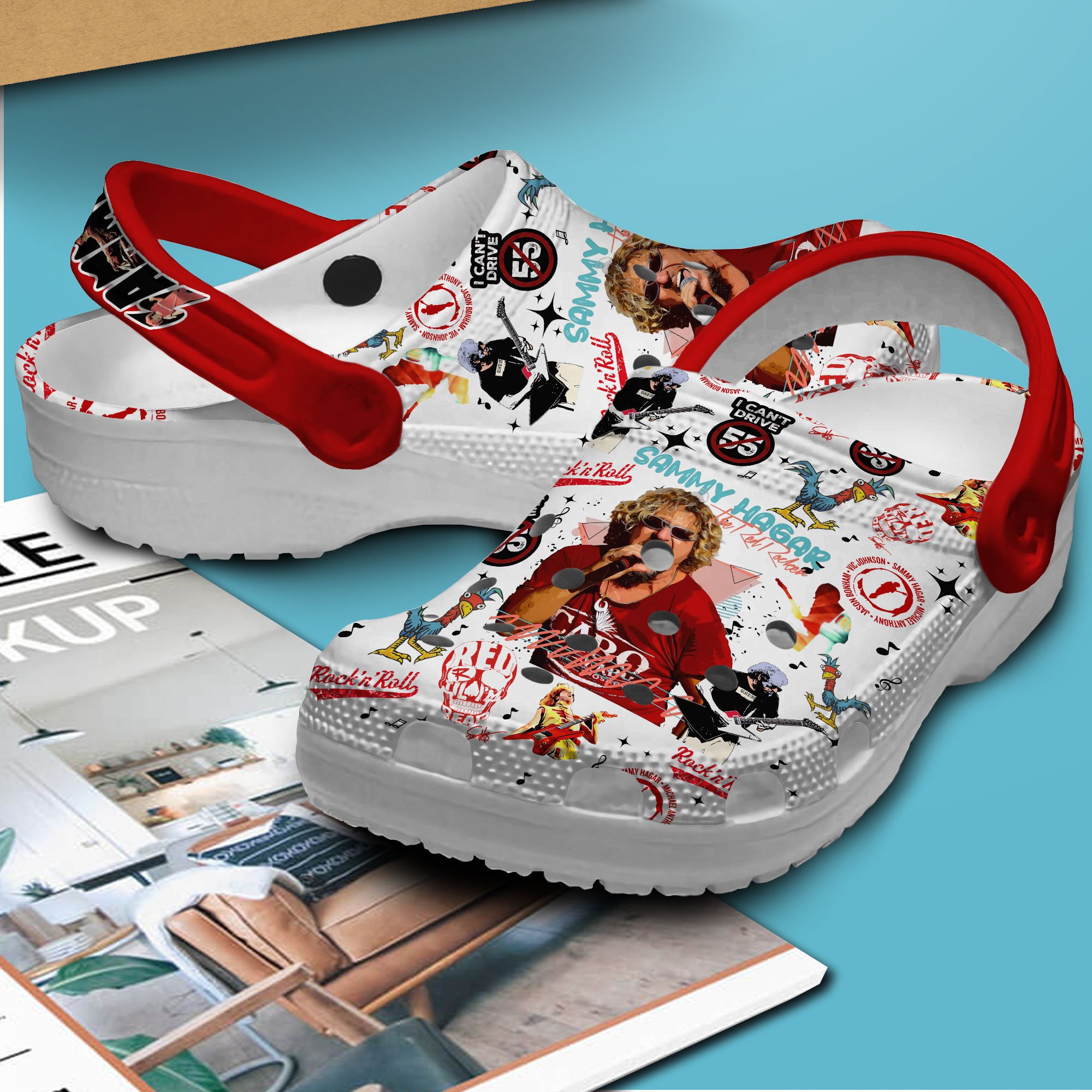 Merchidea Sammy Hagar Music Crocs Crocband Clogs Shoes Comfortable For Men Women and Kids