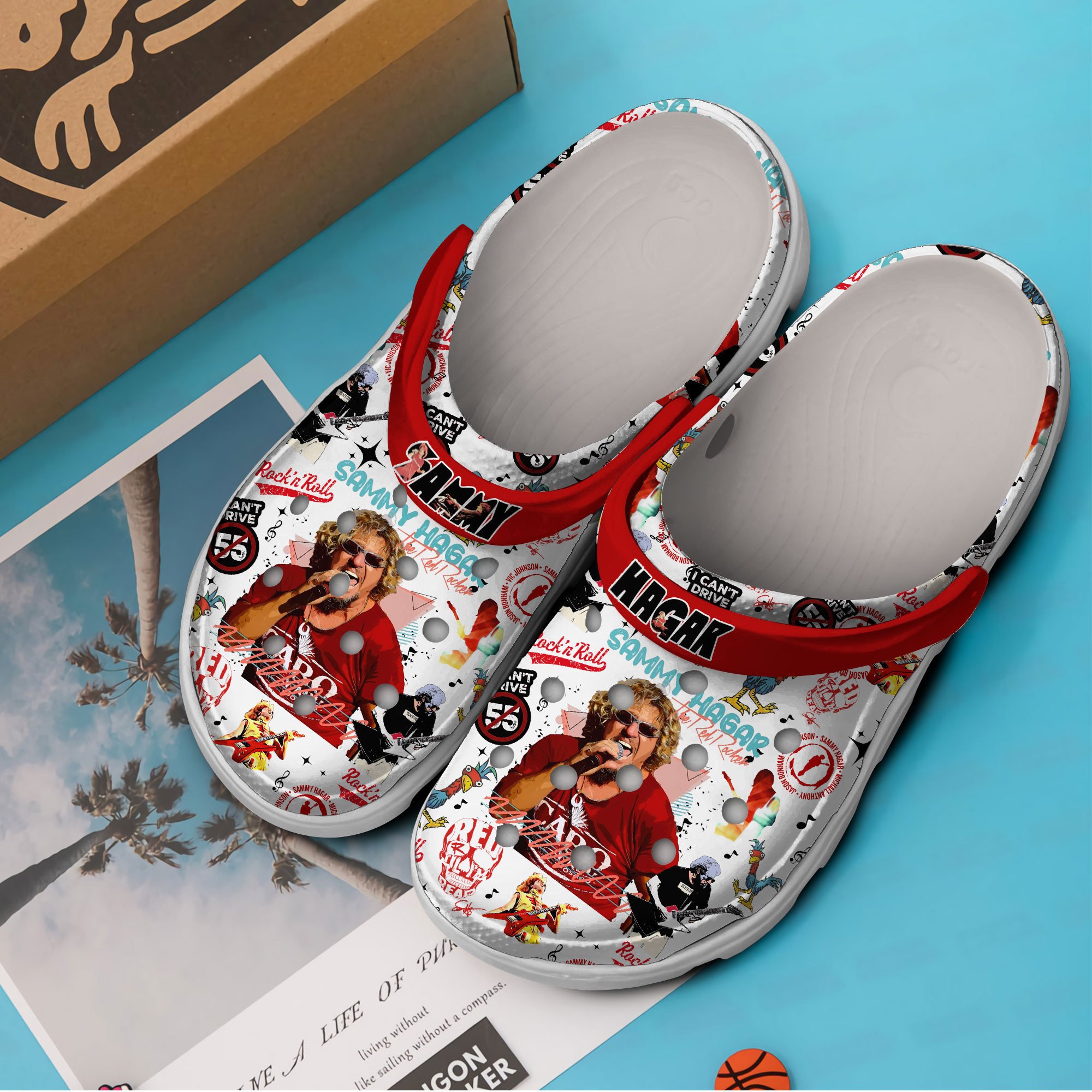 Merchidea Sammy Hagar Music Crocs Crocband Clogs Shoes Comfortable For Men Women and Kids