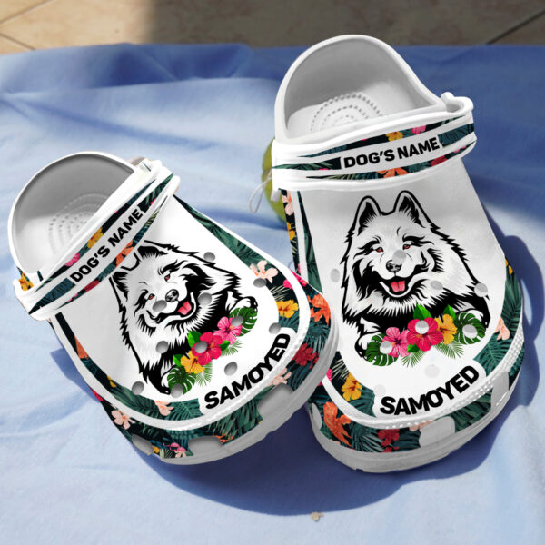 Merchidea Samoyed Dog Crocs Crocband Clogs Shoes Comfortable For Men Women and Kids