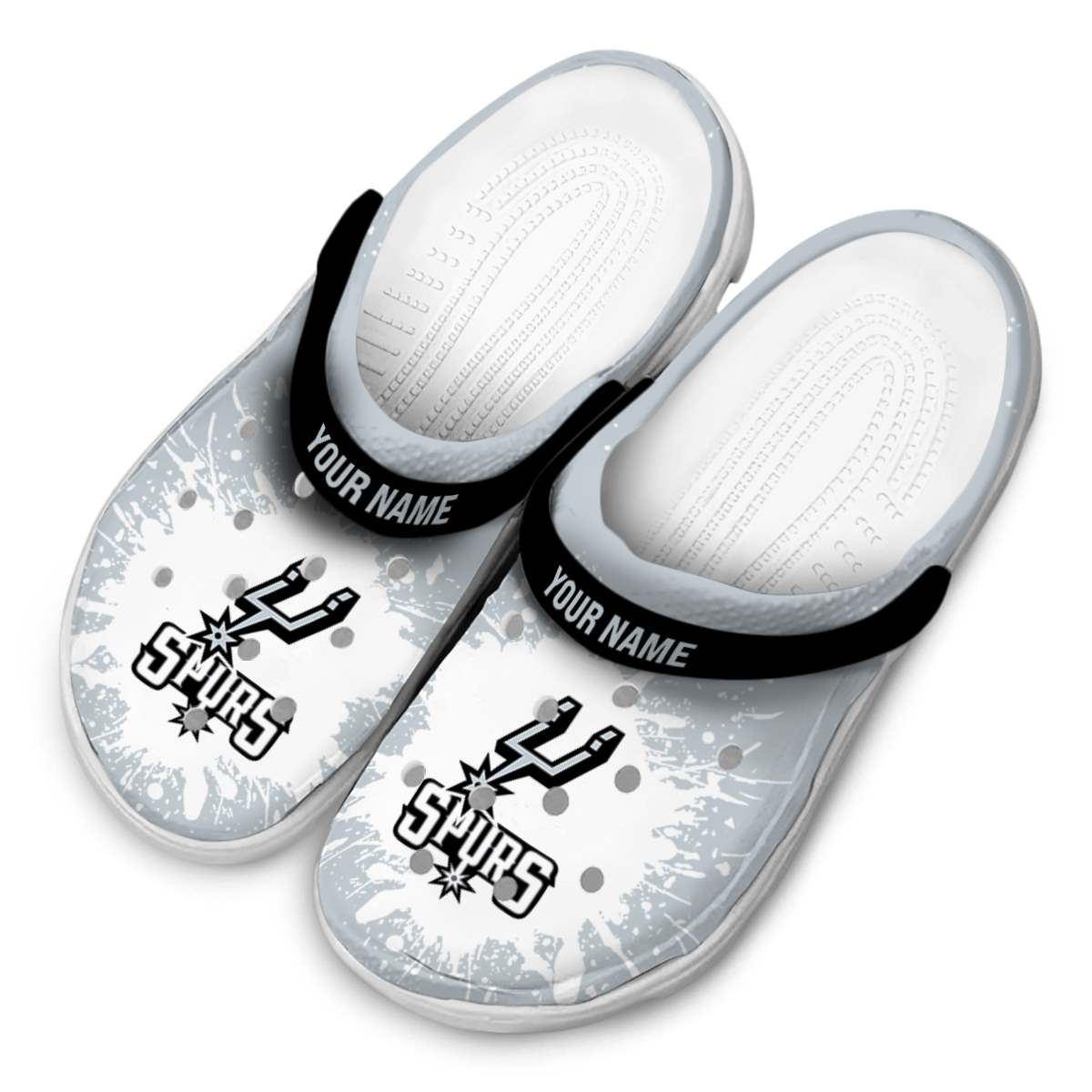 Merchidea San Antonio Spurs NBA Sport Crocs Crocband Clogs Shoes Comfortable For Men Women and Kids