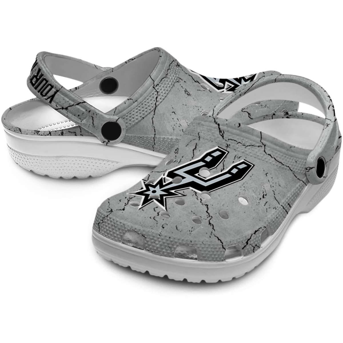 Merchidea San Antonio Spurs NBA Sport Crocs Crocband Clogs Shoes Comfortable For Men Women and Kids