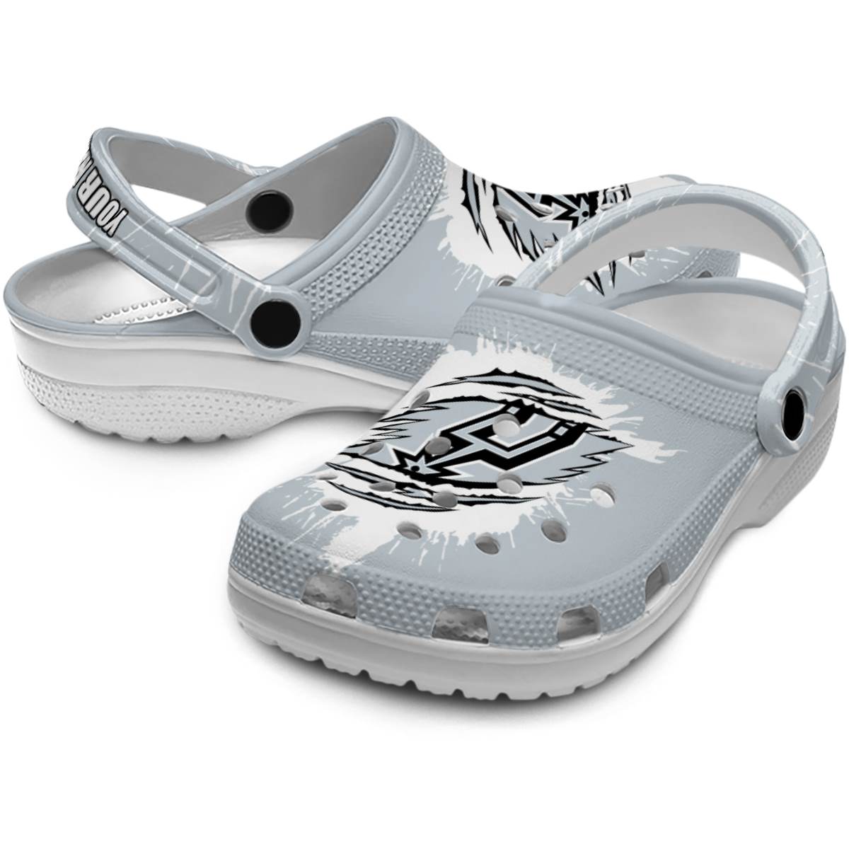 Merchidea San Antonio Spurs NBA Sport Crocs Crocband Clogs Shoes Comfortable For Men Women and Kids