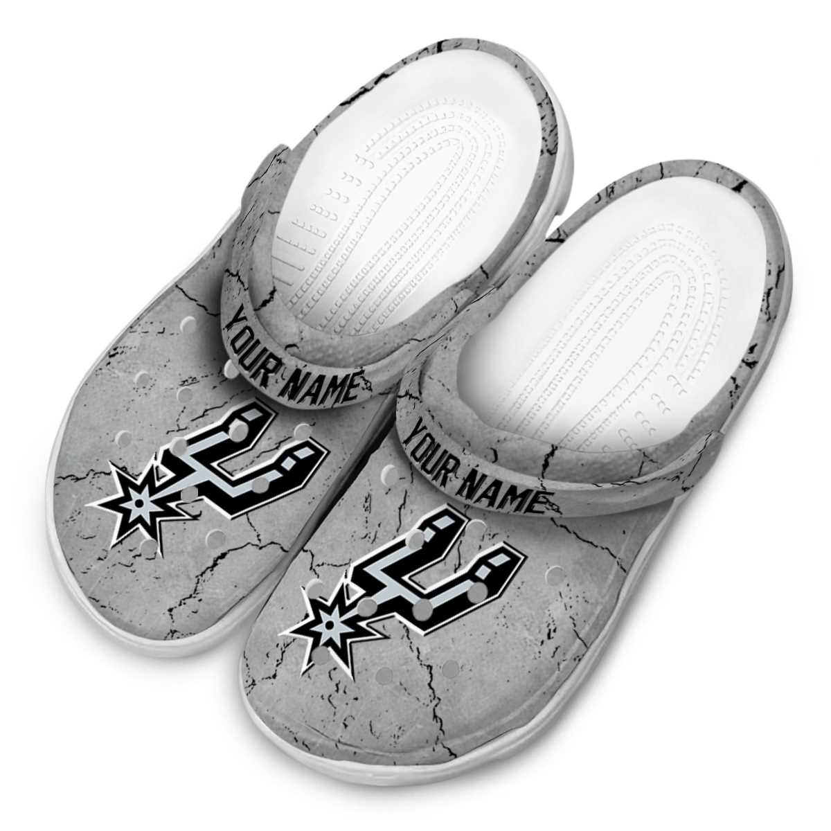 Merchidea San Antonio Spurs NBA Sport Crocs Crocband Clogs Shoes Comfortable For Men Women and Kids