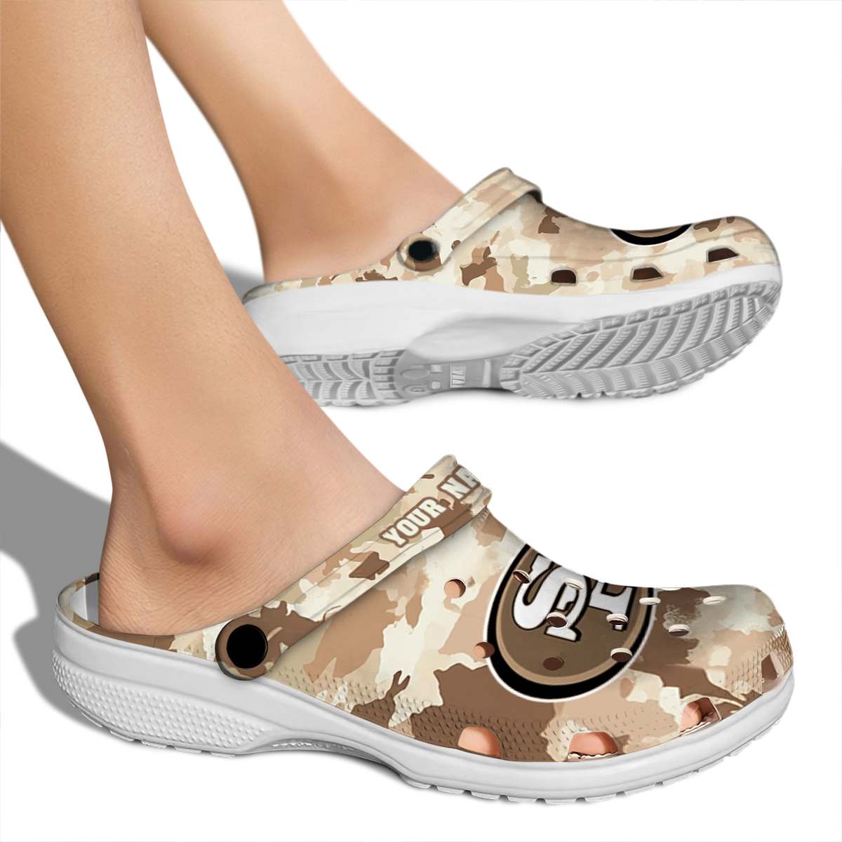 Merchidea San Francisco 49ers NFL Sport Crocs Crocband Clogs Shoes Comfortable For Men Women and Kids