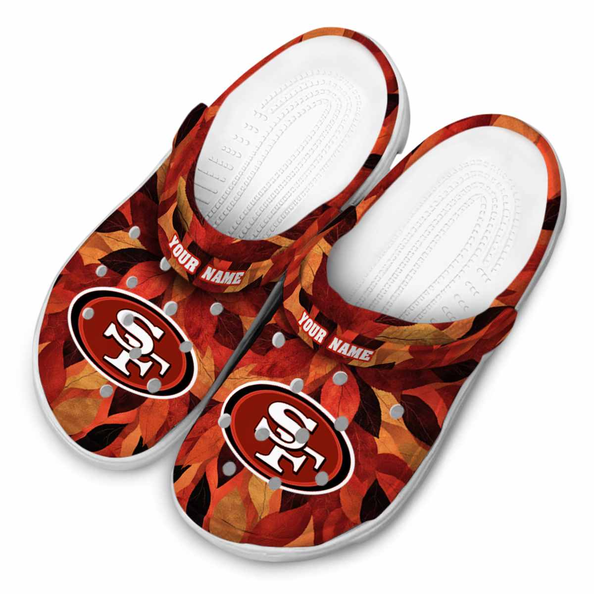 Merchidea San Francisco 49ers NFL Sport Crocs Crocband Clogs Shoes Comfortable For Men Women and Kids