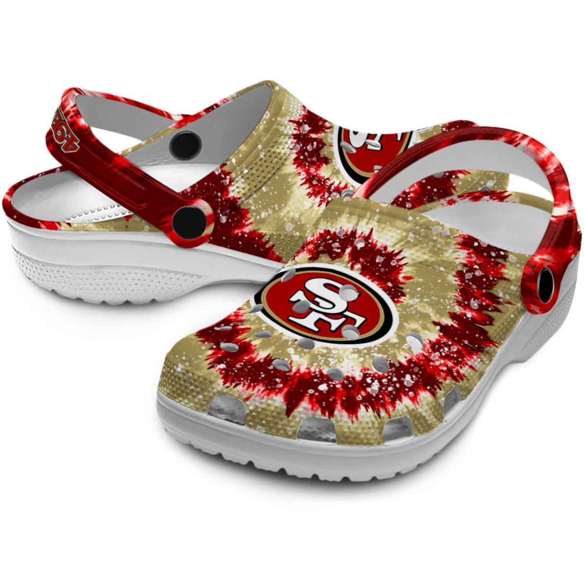 Merchidea San Francisco 49ers NFL Sport Crocs Crocband Clogs Shoes Comfortable For Men Women and Kids