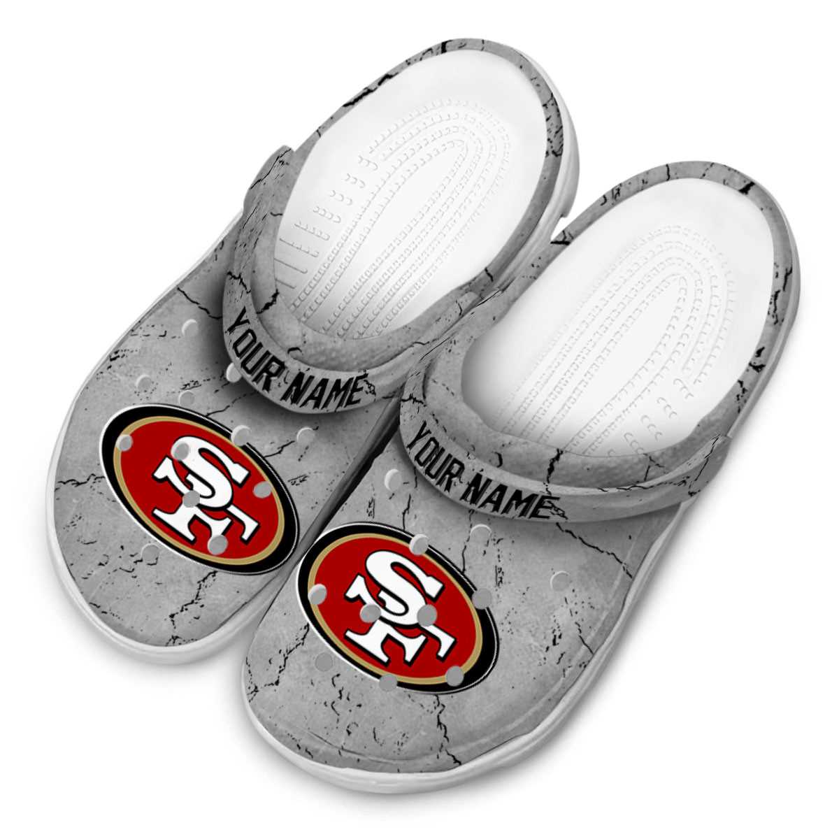 Merchidea San Francisco 49ers NFL Sport Crocs Crocband Clogs Shoes Comfortable For Men Women and Kids