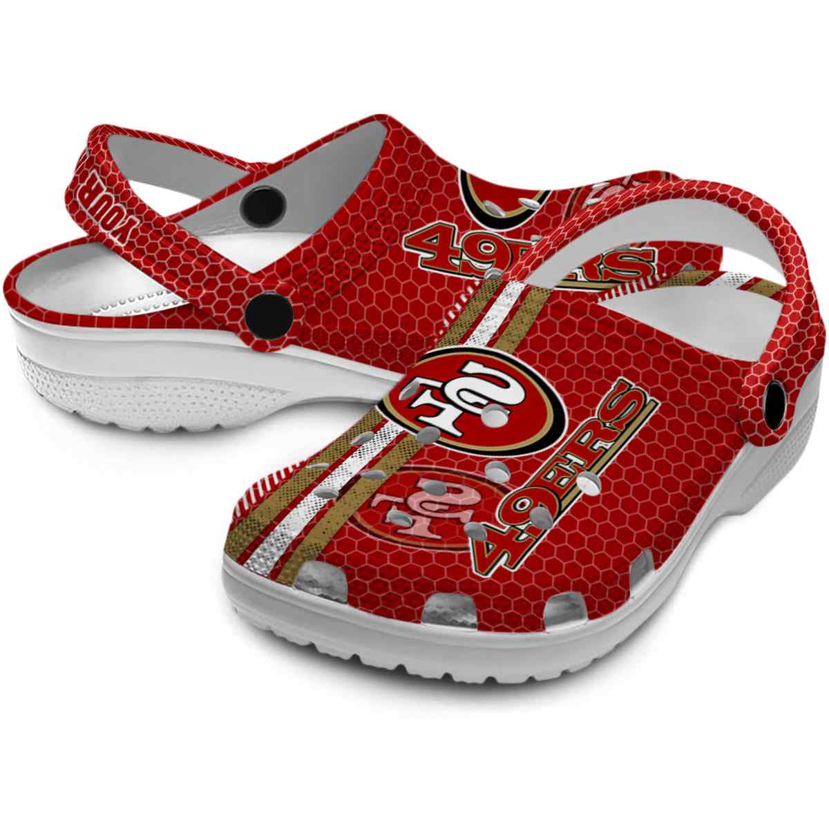 Merchidea San Francisco 49ers NFL Sport Crocs Crocband Clogs Shoes Comfortable For Men Women and Kids