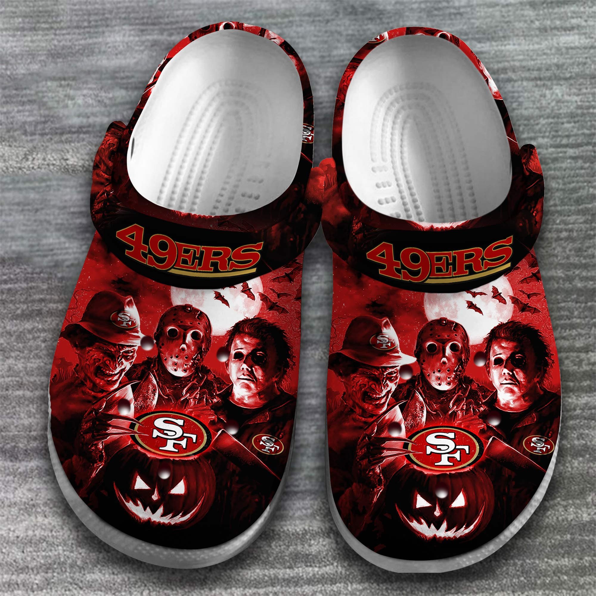 Merchidea San Francisco 49ers NFL Sport Crocs Crocband Clogs Shoes Comfortable For Men Women and Kids