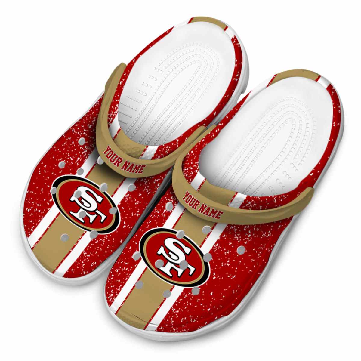 Merchidea San Francisco 49ers NFL Sport Crocs Crocband Clogs Shoes Comfortable For Men Women and Kids