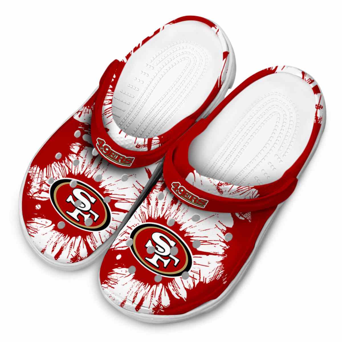 Merchidea San Francisco 49ers NFL Sport Crocs Crocband Clogs Shoes Comfortable For Men Women and Kids