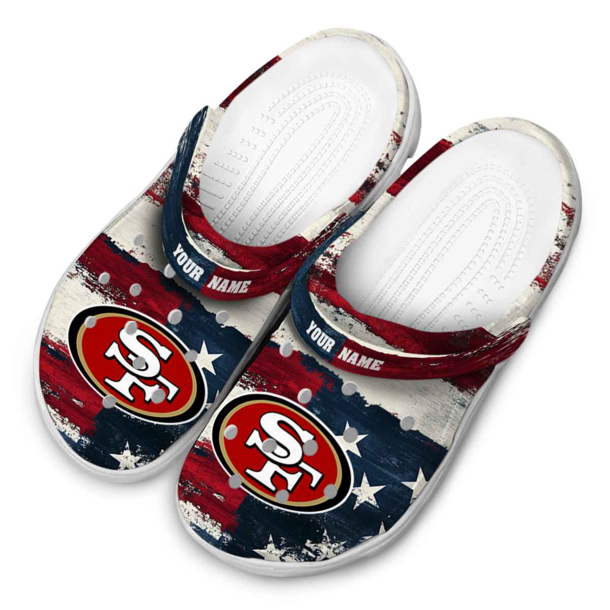 Merchidea San Francisco 49ers NFL Sport Crocs Crocband Clogs Shoes Comfortable For Men Women and Kids
