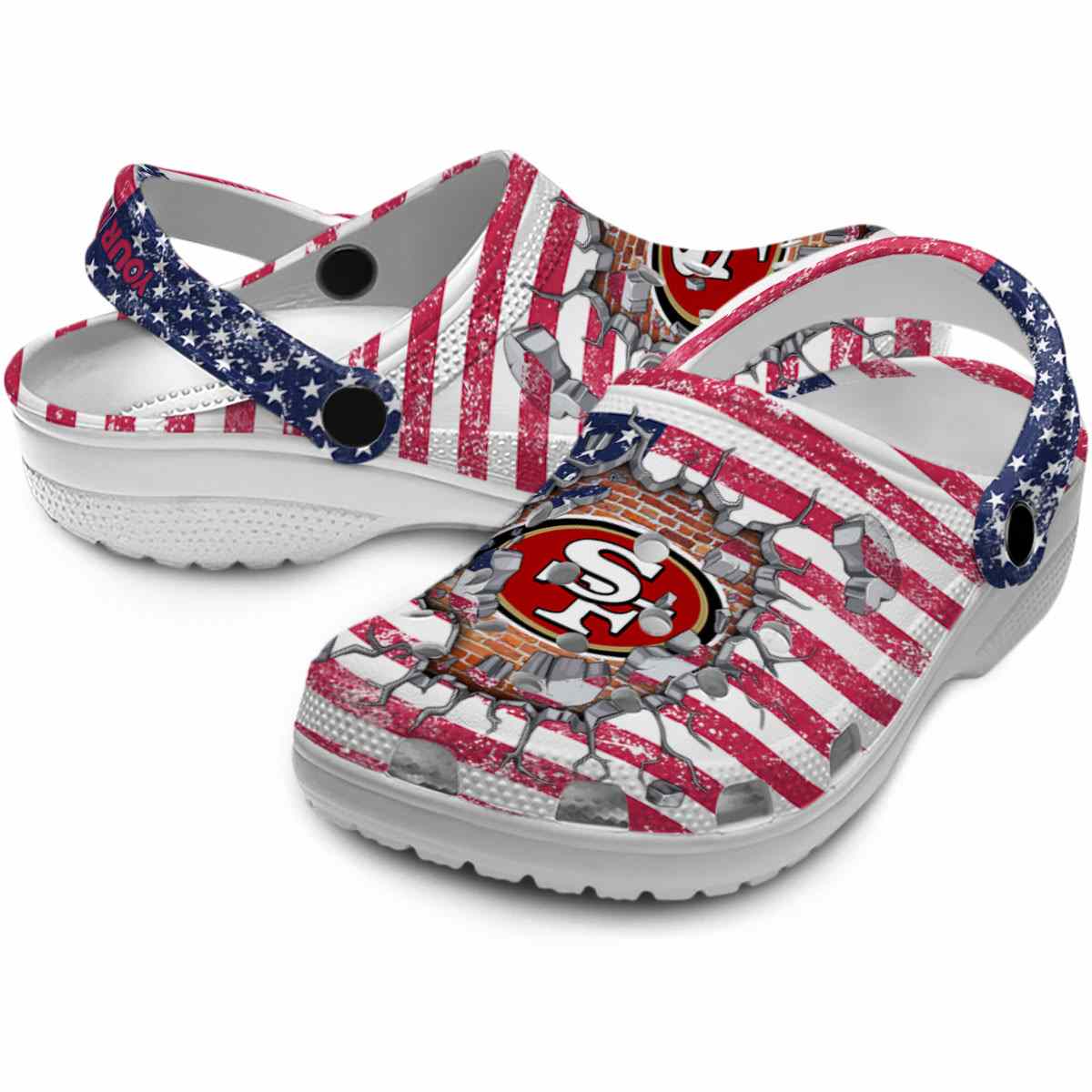 Merchidea San Francisco 49ers NFL Sport Crocs Crocband Clogs Shoes Comfortable For Men Women and Kids