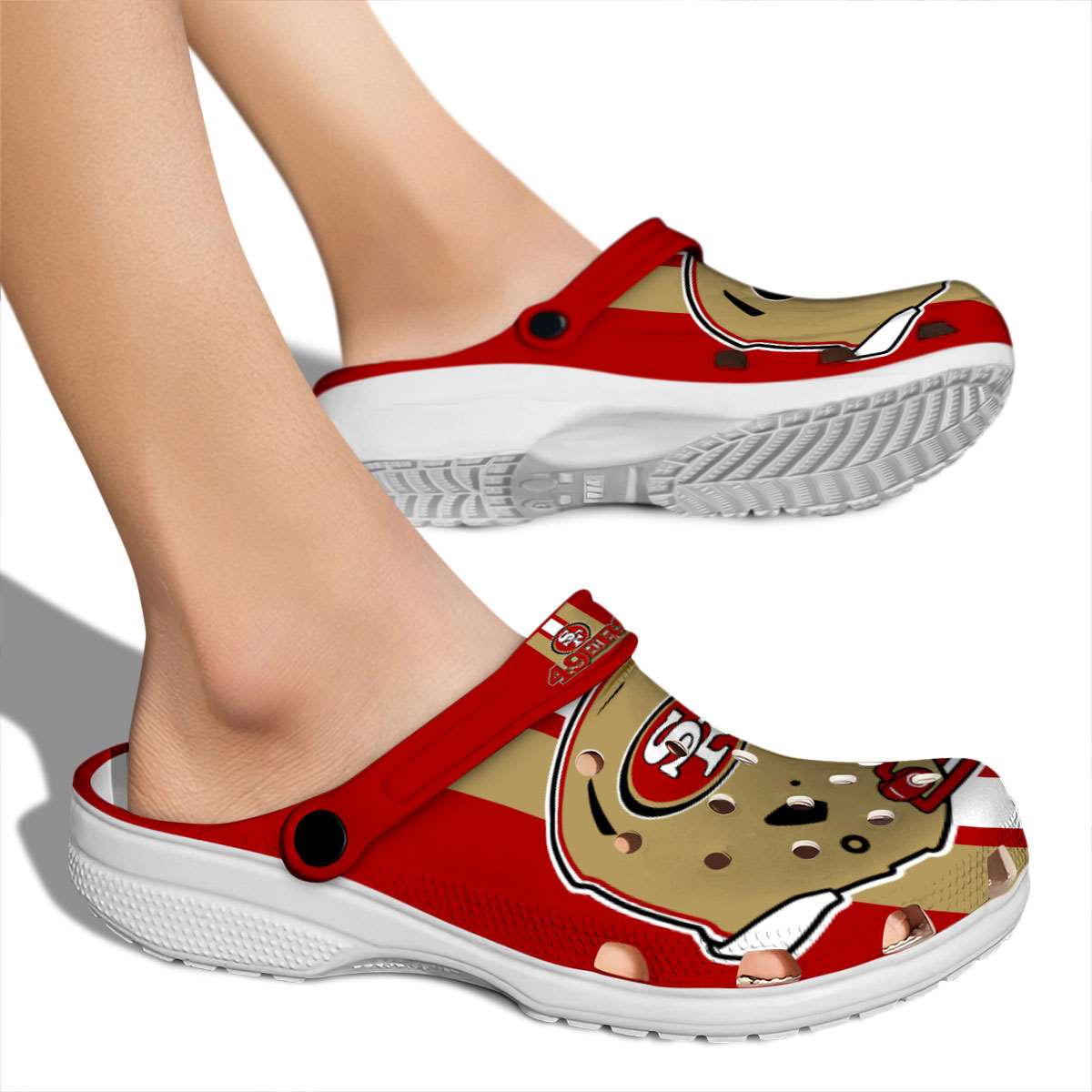 Merchidea San Francisco 49ers NFL Sport Crocs Crocband Clogs Shoes Comfortable For Men Women and Kids