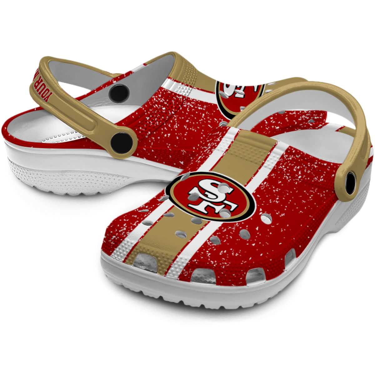 Merchidea San Francisco 49ers NFL Sport Crocs Crocband Clogs Shoes Comfortable For Men Women and Kids
