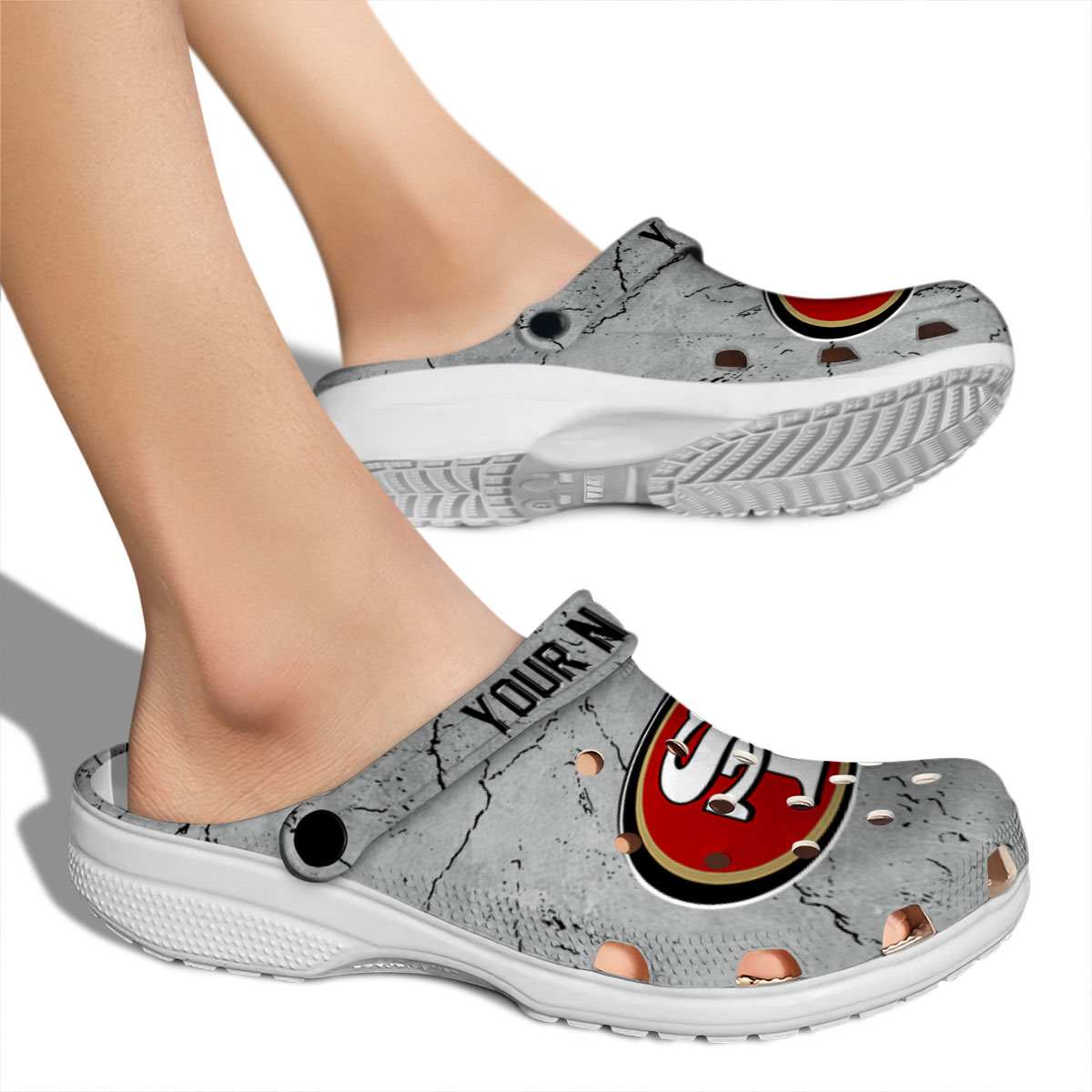 Merchidea San Francisco 49ers NFL Sport Crocs Crocband Clogs Shoes Comfortable For Men Women and Kids
