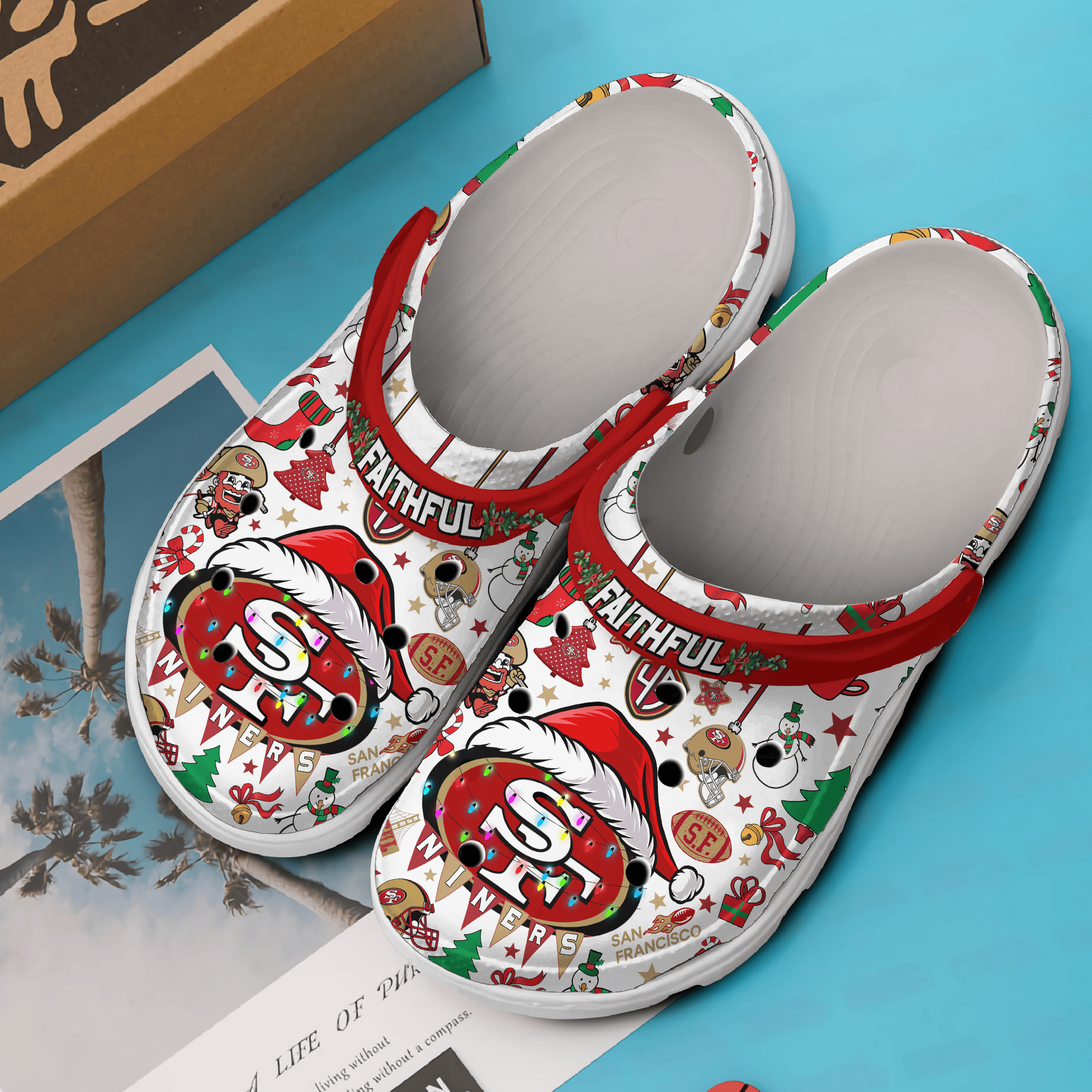 Merchidea San Francisco 49ers NFL Sport Crocs Crocband Clogs Shoes Comfortable For Men Women and Kids