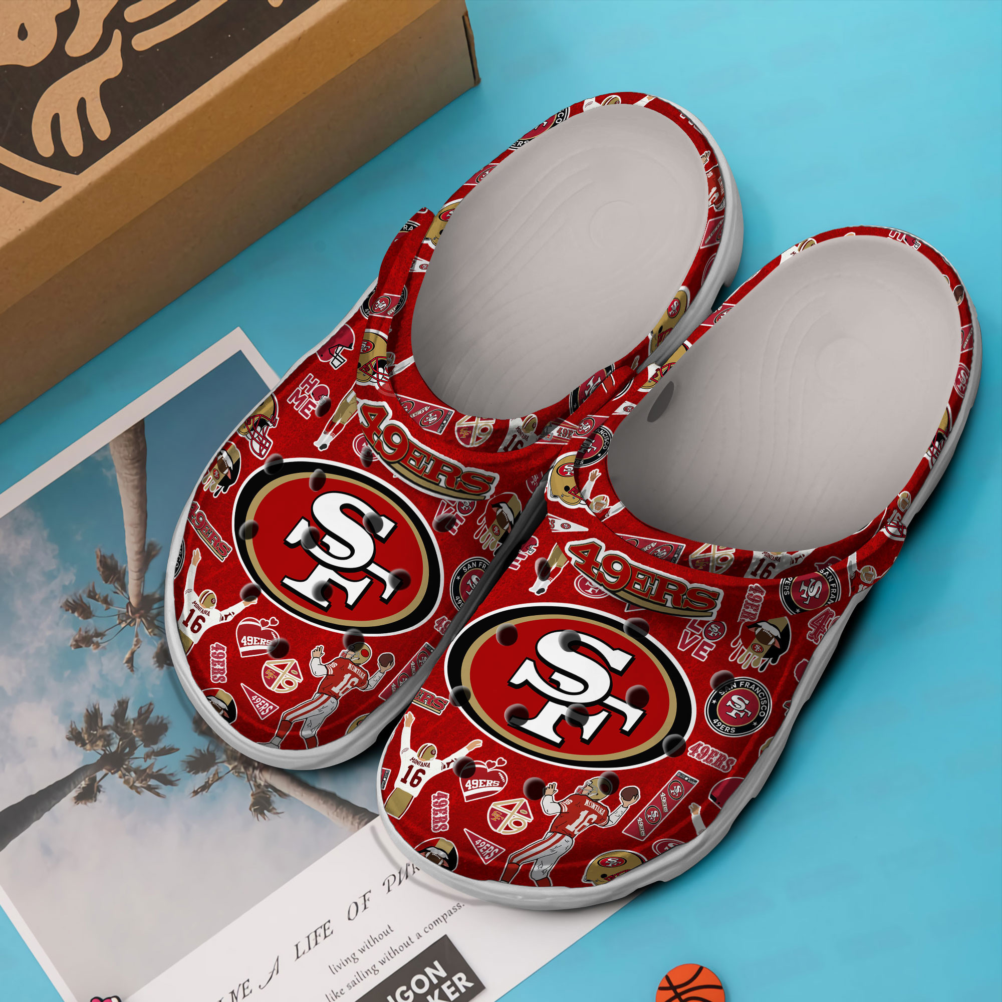 Merchidea San Francisco 49ers NFL Sport Crocs Crocband Clogs Shoes Comfortable For Men Women and Kids