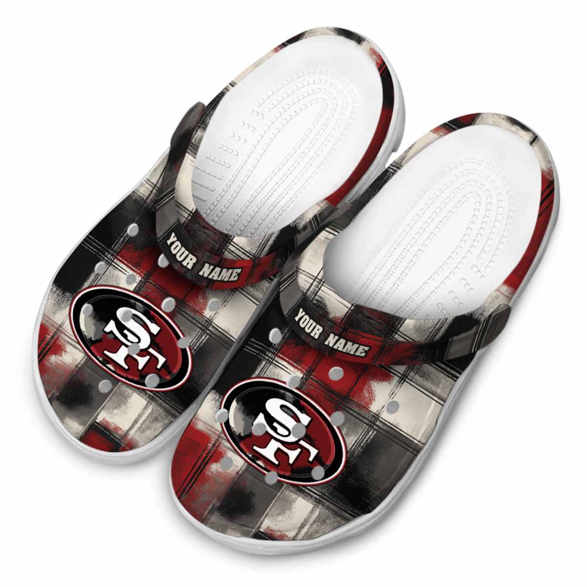 Merchidea San Francisco 49ers NFL Sport Crocs Crocband Clogs Shoes Comfortable For Men Women and Kids