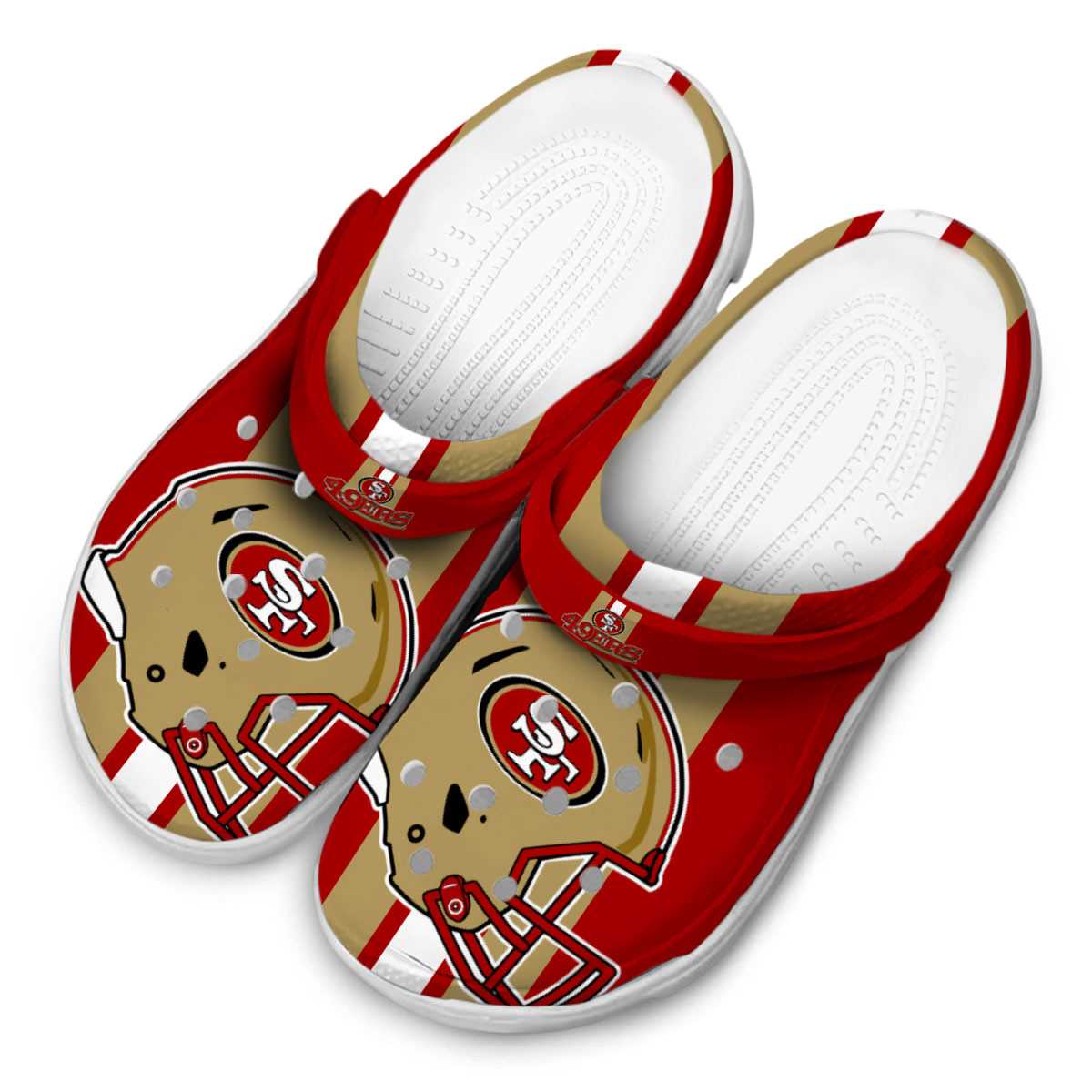Merchidea San Francisco 49ers NFL Sport Crocs Crocband Clogs Shoes Comfortable For Men Women and Kids