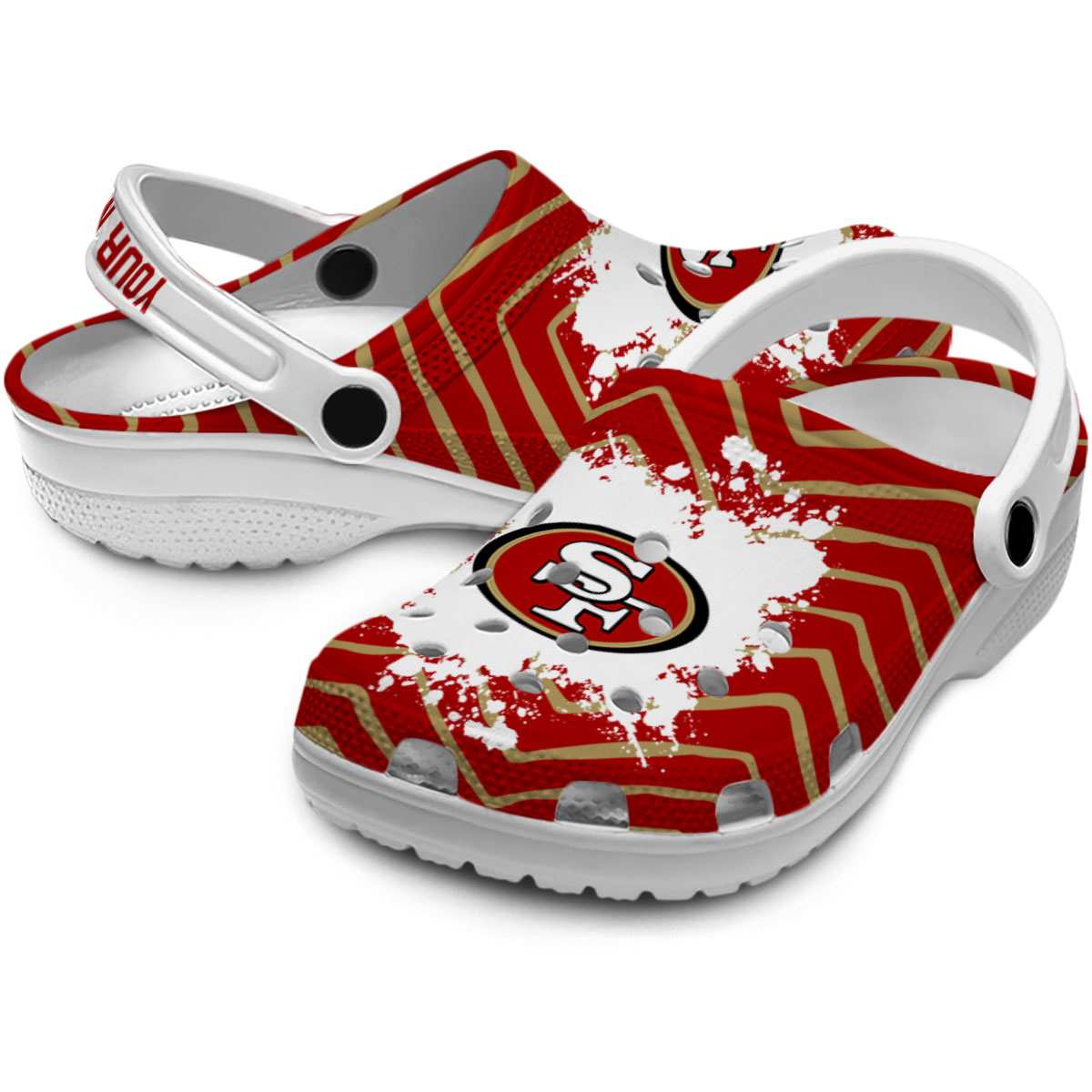 Merchidea San Francisco 49ers NFL Sport Crocs Crocband Clogs Shoes Comfortable For Men Women and Kids