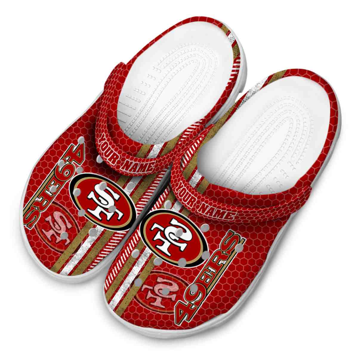 Merchidea San Francisco 49ers NFL Sport Crocs Crocband Clogs Shoes Comfortable For Men Women and Kids