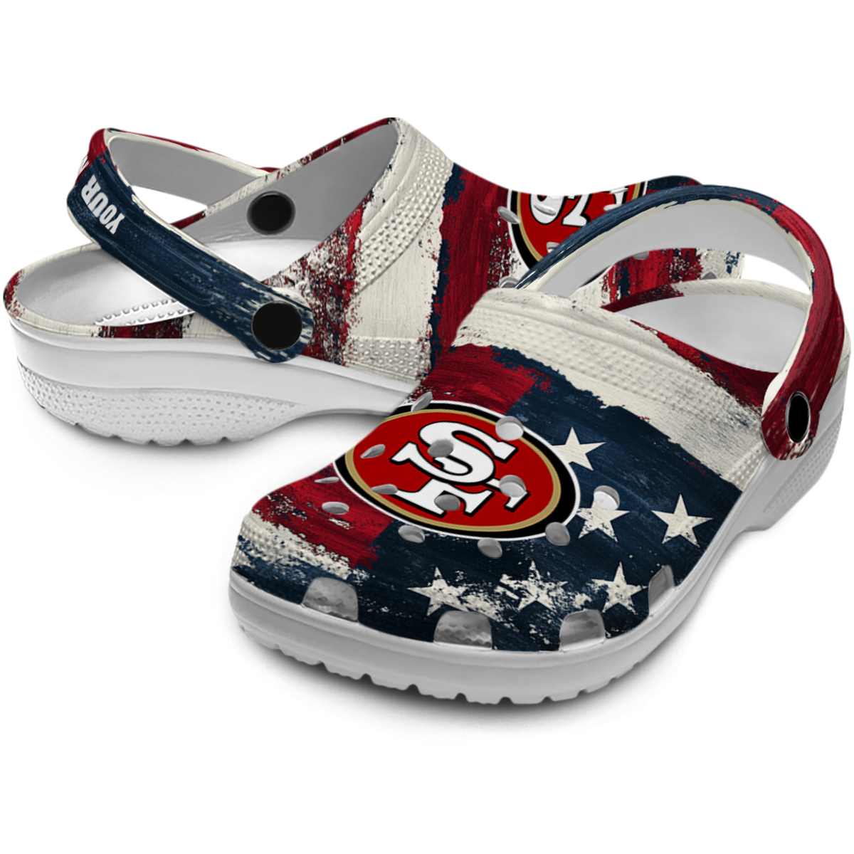 Merchidea San Francisco 49ers NFL Sport Crocs Crocband Clogs Shoes Comfortable For Men Women and Kids