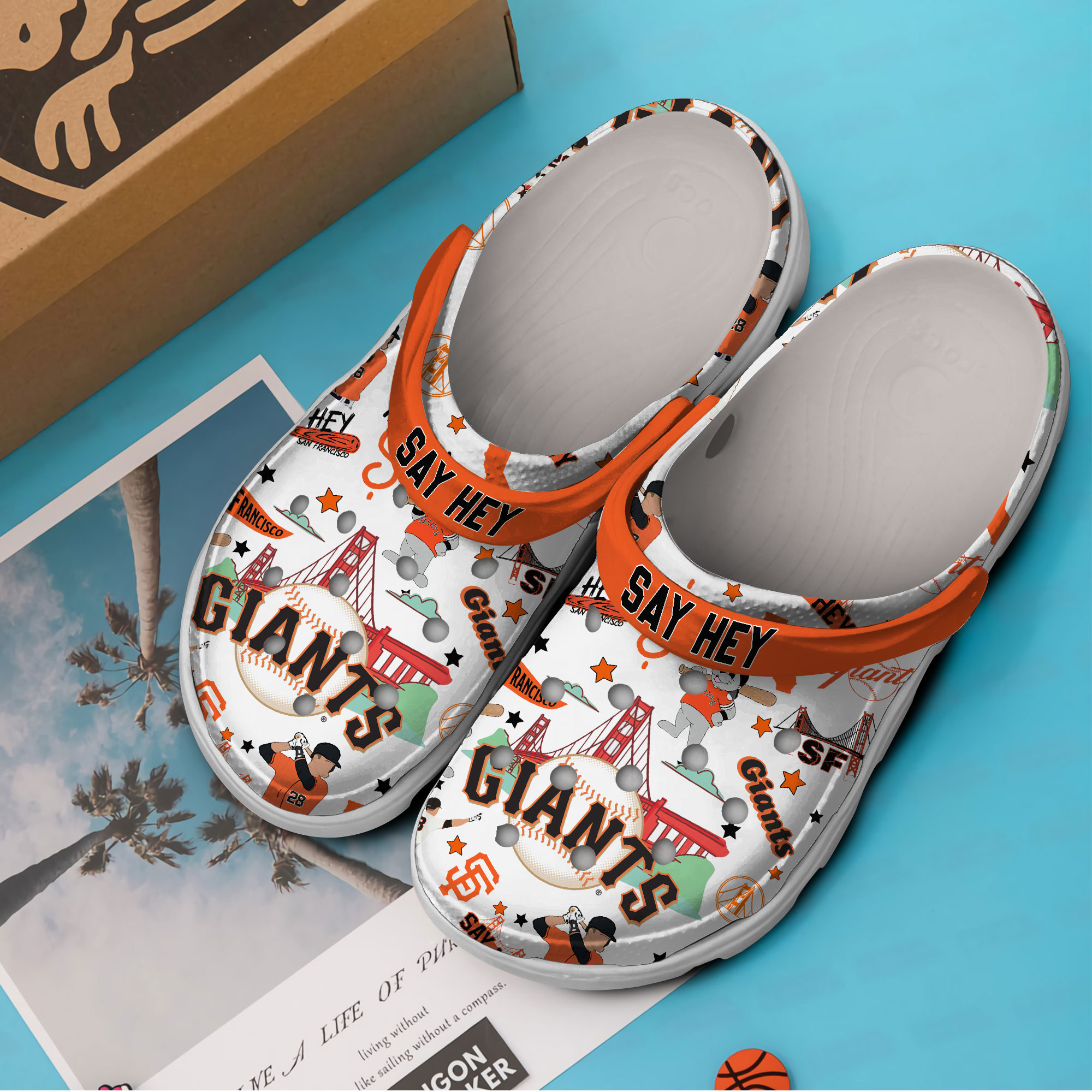 Merchidea San Francisco Giants Baseball MLB Sport Crocs Crocband Clogs Shoes Comfortable For Men Women and Kids