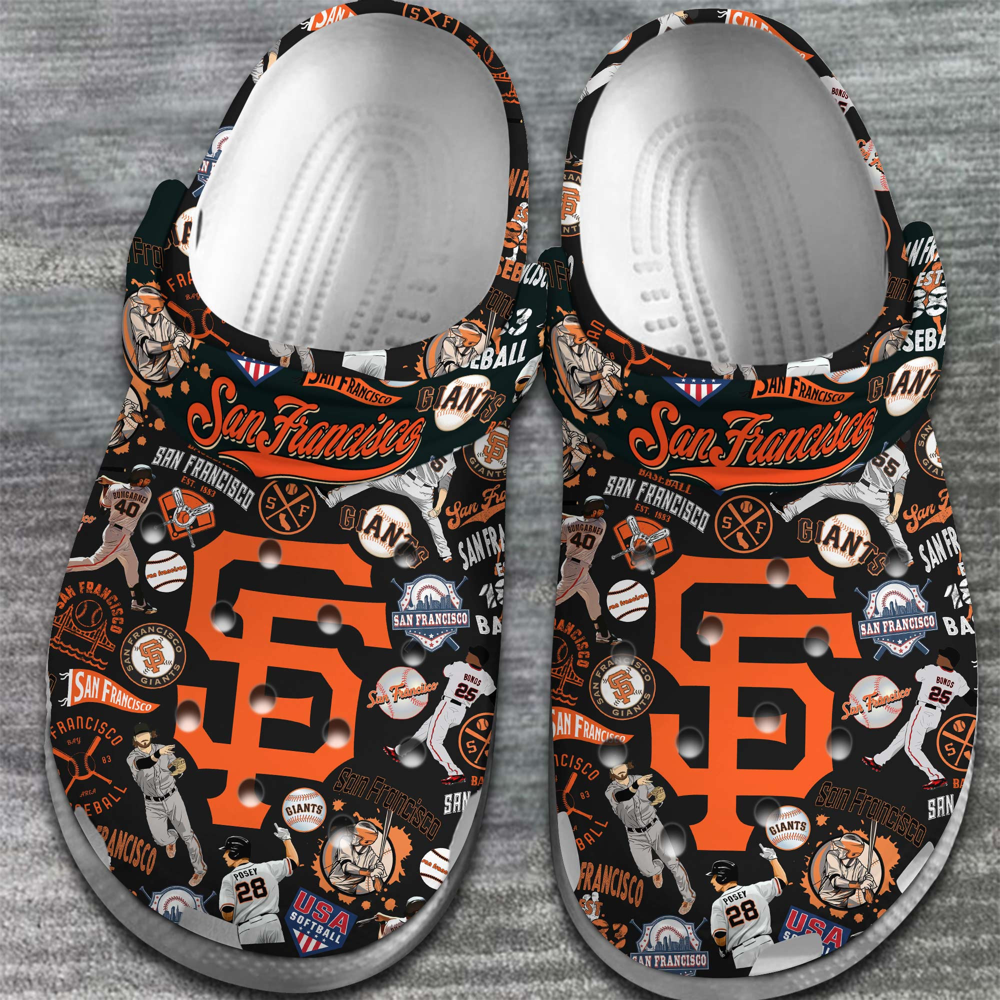 Merchidea San Francisco Giants MLB Sport Crocs Crocband Clogs Shoes Comfortable For Men Women and Kids