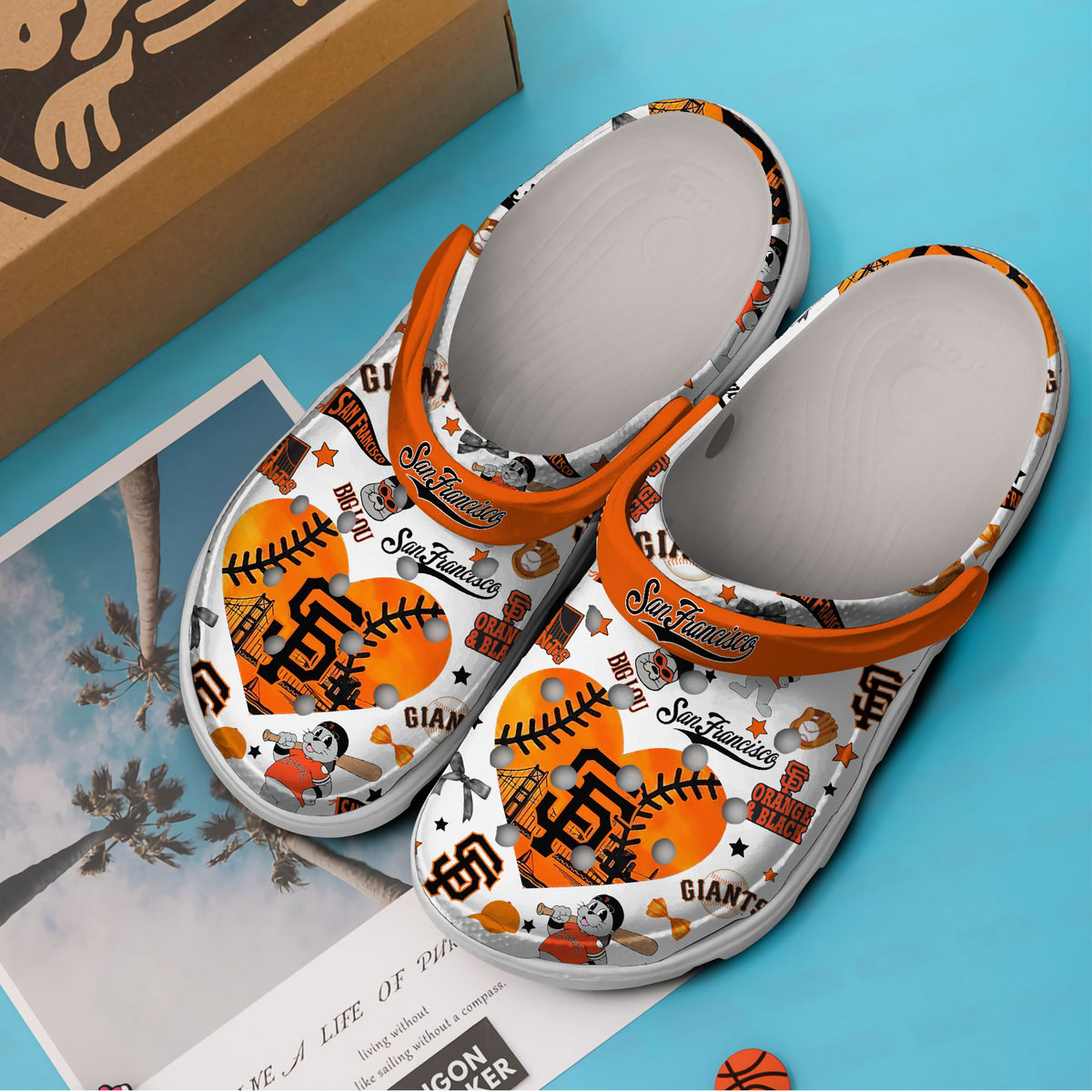 Merchidea San Francisco Giants MLB Sport Crocs Crocband Clogs Shoes Comfortable For Men Women and Kids