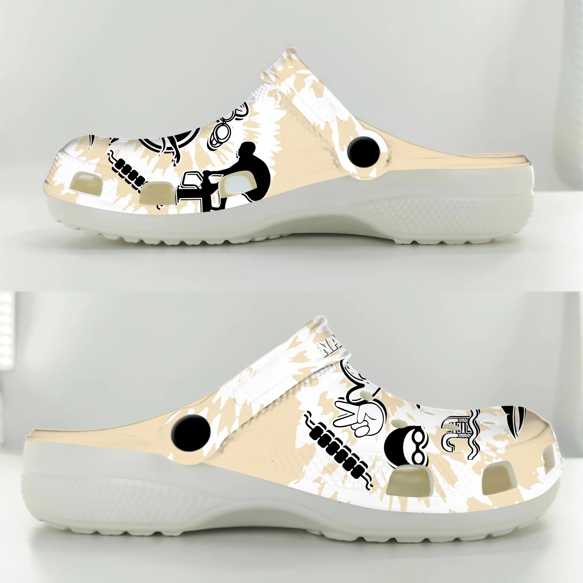 Merchidea Sand Tie-Dye Swimming Sport Crocs Crocband Clogs Shoes Comfortable For Men Women and Kids