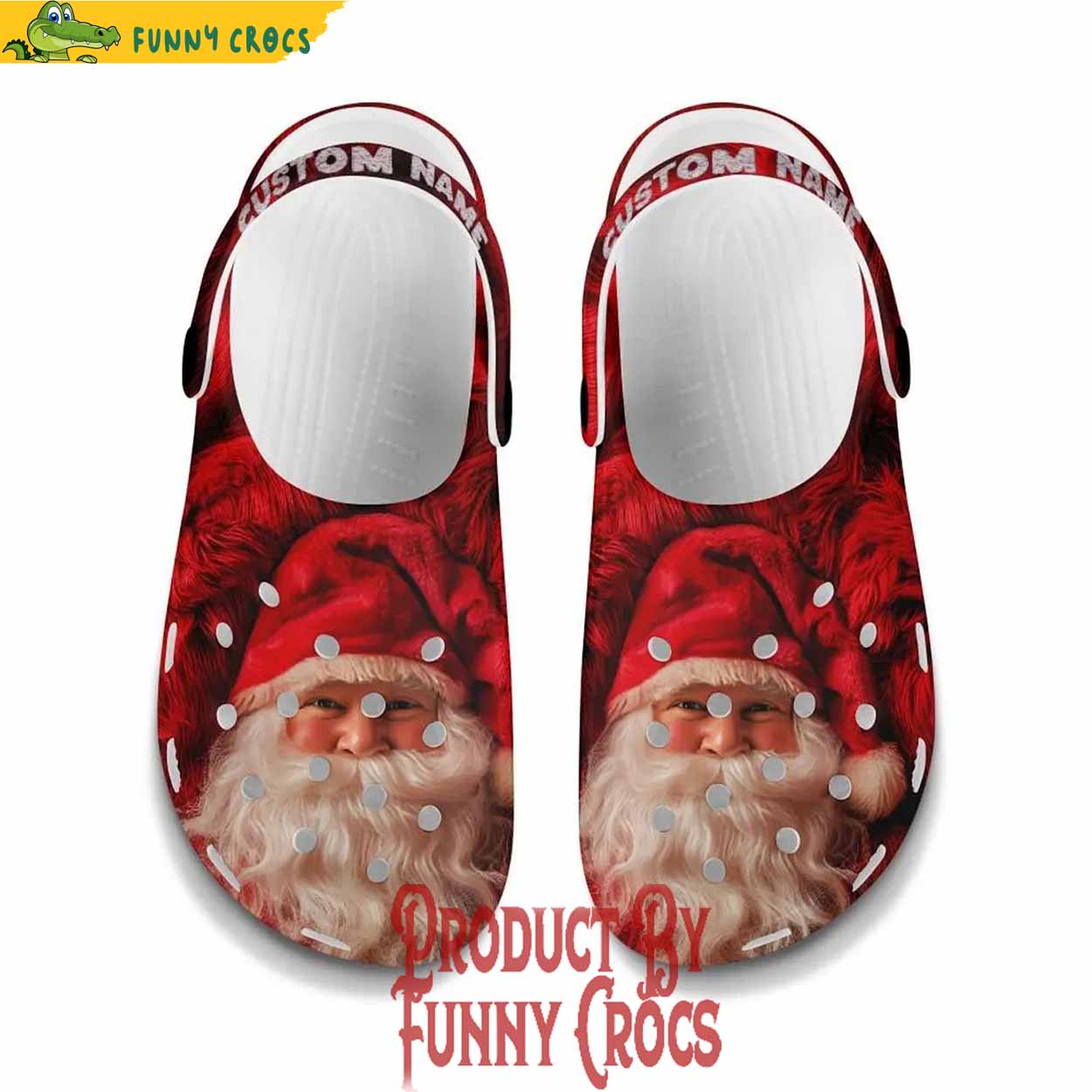 Merchidea Santa Christmas Crocs Crocband Clogs Shoes Comfortable For Men Women and Kids