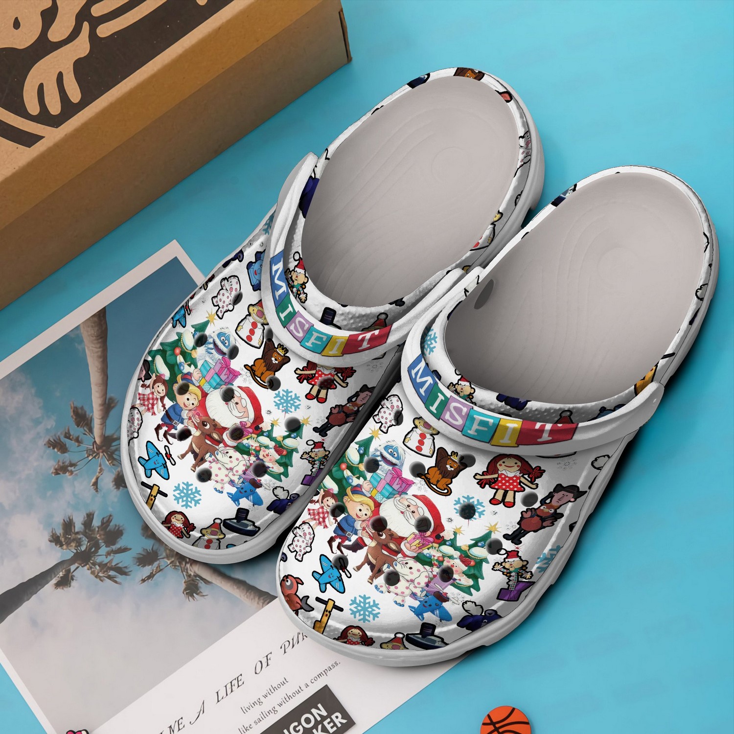 Merchidea Santa Claus Christmas Crocs Crocband Clogs Shoes Comfortable For Men Women and Kids