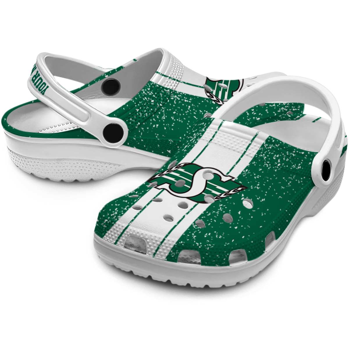 Merchidea Saskatchewan Roughriders NCAA Sport Crocs Crocband Clogs Shoes Comfortable For Men Women and Kids