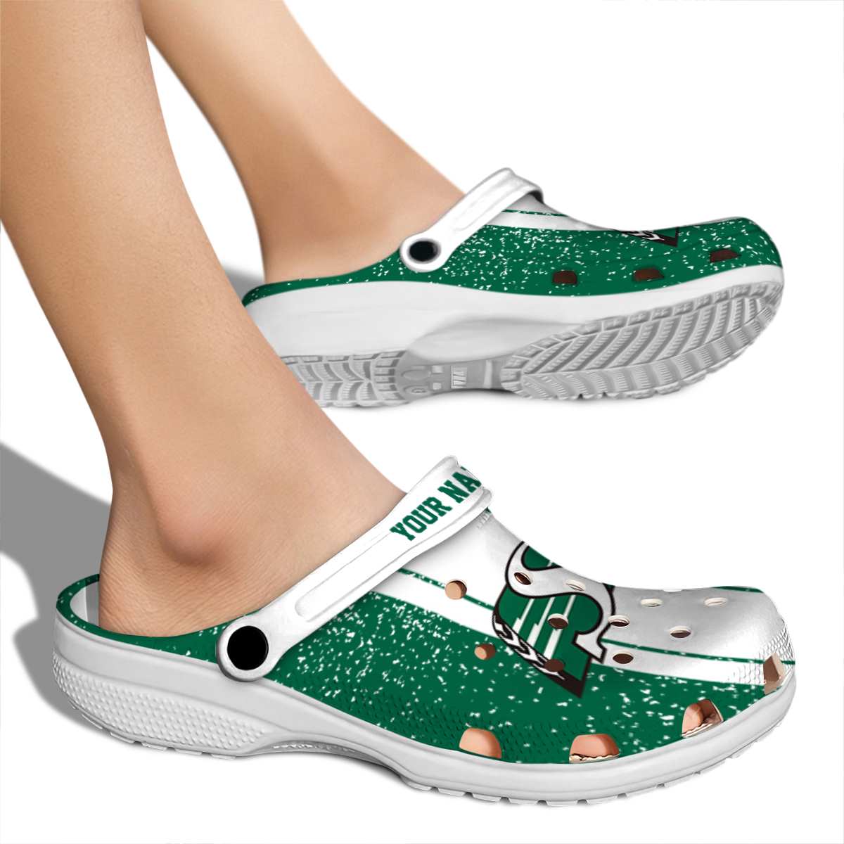 Merchidea Saskatchewan Roughriders NCAA Sport Crocs Crocband Clogs Shoes Comfortable For Men Women and Kids