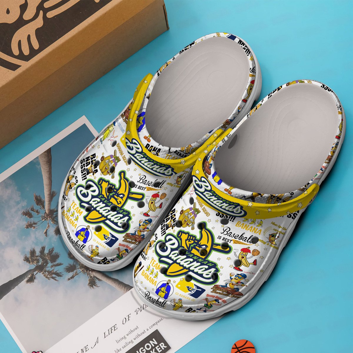 Merchidea Savannah Bananas Sport Crocs Crocband Clogs Shoes Comfortable For Men Women and Kids