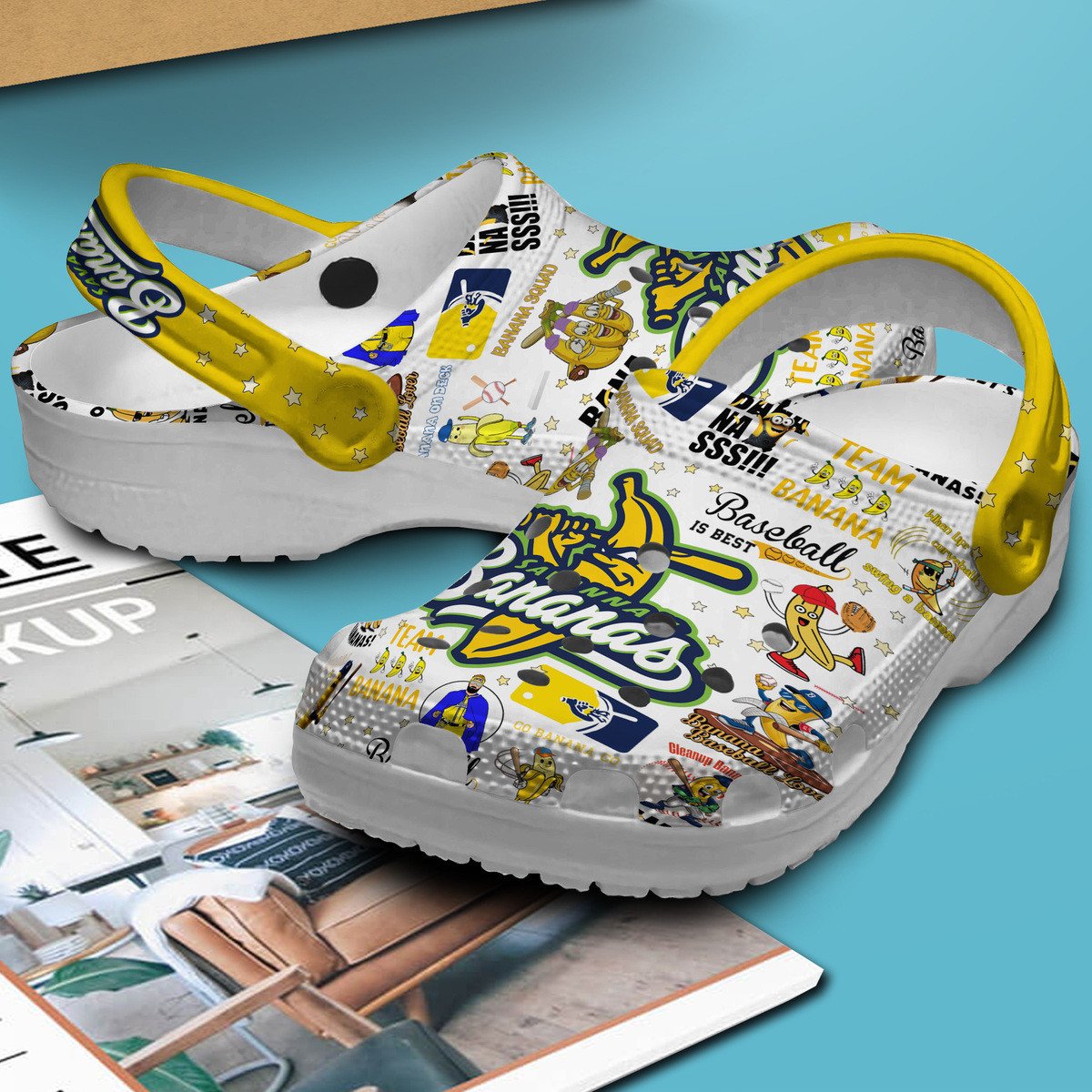 Merchidea Savannah Bananas Sport Crocs Crocband Clogs Shoes Comfortable For Men Women and Kids