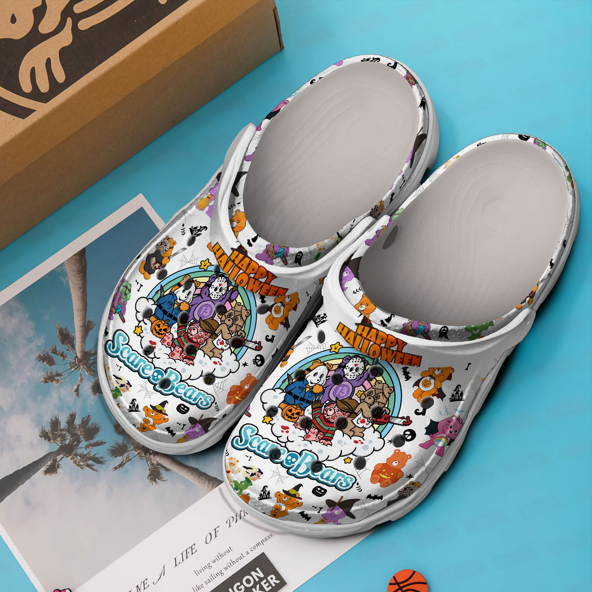 Merchidea Scare Bear TV Series Crocs Crocband Clogs Shoes Comfortable For Men Women and Kids