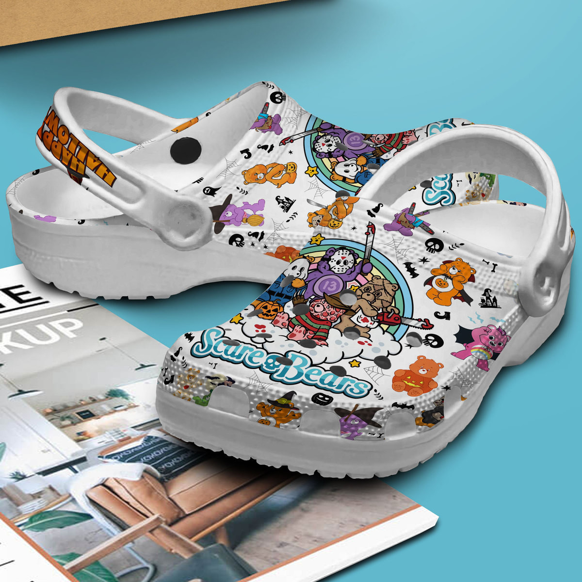 Merchidea Scare Bear TV Series Crocs Crocband Clogs Shoes Comfortable For Men Women and Kids